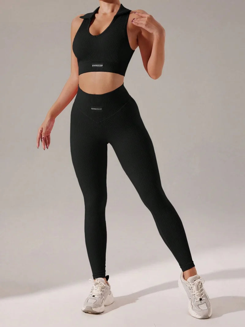 Seamless Yoga Set/Beauty Back Sport’s Bra/Hip Lifting Leggings Workout Set/Breathable Fitness Set Gym Clothing.