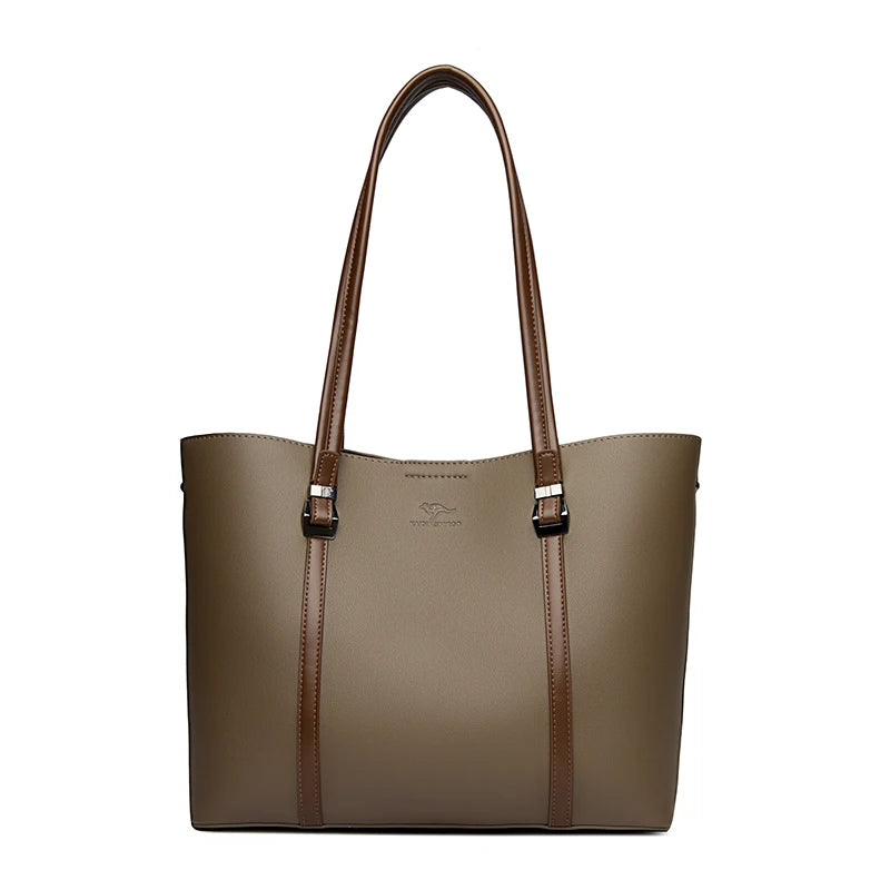 Large Capacity Leather Bag for Daily Commuting High Quality Pu Leather.