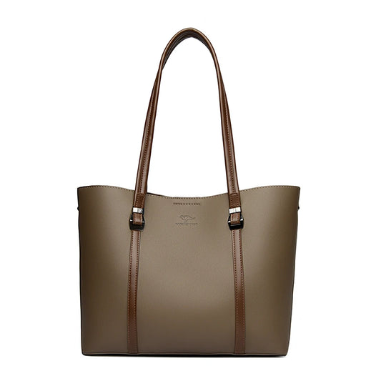 Large Capacity Leather Bag for Daily Commuting High Quality Pu Leather.
