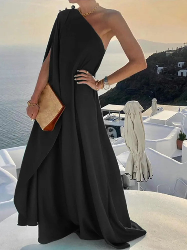 Off Shoulder loose Dress/Women Sexy Off Shoulder/Solid Loose Dresses Robe Femme Casual.