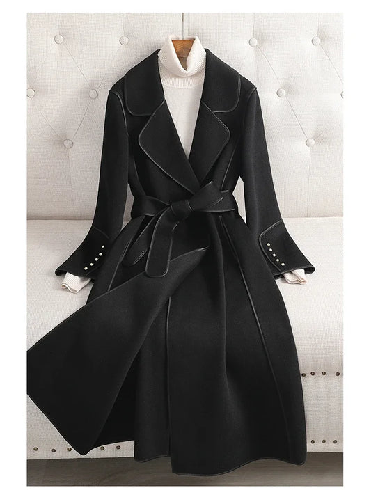 Premium 100% Australian Wool Belted Maxi Coat