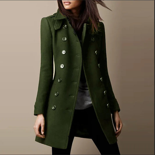 Office Coat Top Lady Casual Long Sleeve Button Coats Tops For Women Elegant Clubwear Womens Clothing Autumn Winter New