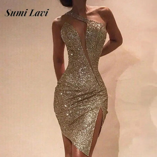 Timeless One-Shoulder Sequin Mini Dress | Modern Blend Boutique