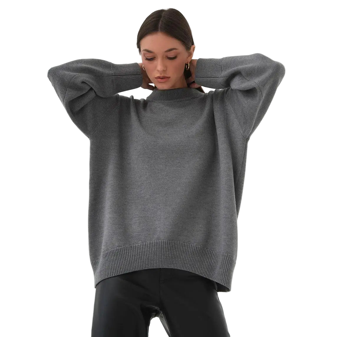 Phantasy Fashion Women Sweater’s/Oversized O Neck/Autumn Winter/Thick Warm Pullover Tops Casual Loose Knitted Sweater’s.