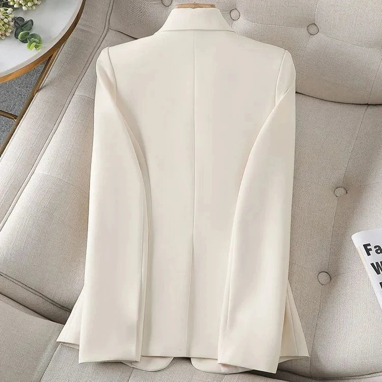 Modern Blend Boutique | Elegant Slim-Fit Women’s Blazer – Korean Inspired Tailored Office Jacket for Spring & Autumn