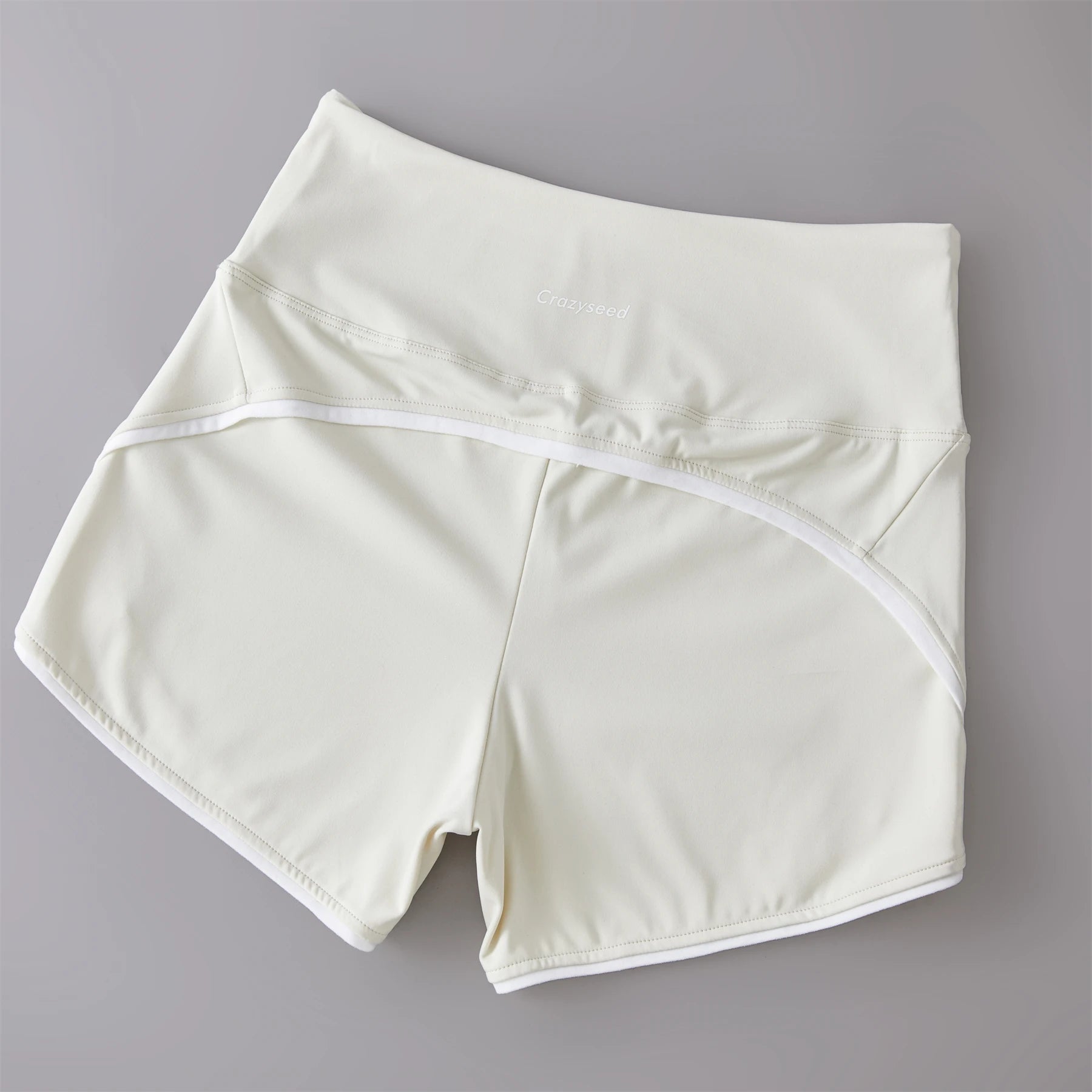 High Colored Temperature Short’s/Color Contrast High Waist Sport’s/Tight Elastic Peach Hip Training Fitness Yoga Hot Pants.