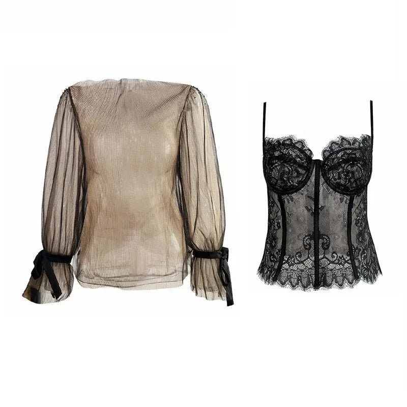 Satin A Line Short’s/High Waist Mesh Patchwork/Wide Leg Slim Suit Short’s/ Zipper Back Elegant Chic Design Solid Office Lady.