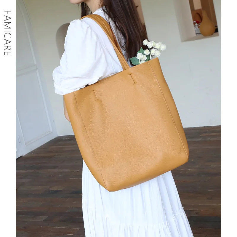 Genuine Leather Luxury Tote Bag – Timeless Everyday Elegance