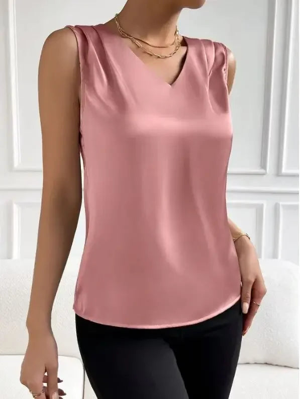 Elegant Tunic Shirts Top Blouses/ Elegant White Vintage Office Satin/ Silk Toned Basic Chiffon Blouse Top’s.