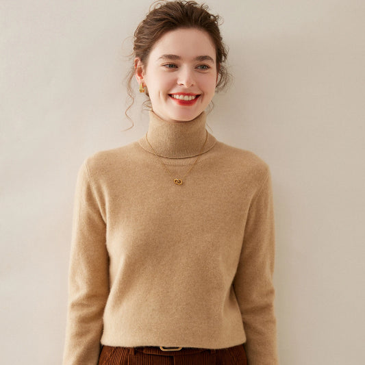 Luxury 100% Cashmere Turtleneck Sweater – Ultra Soft Classic Fit