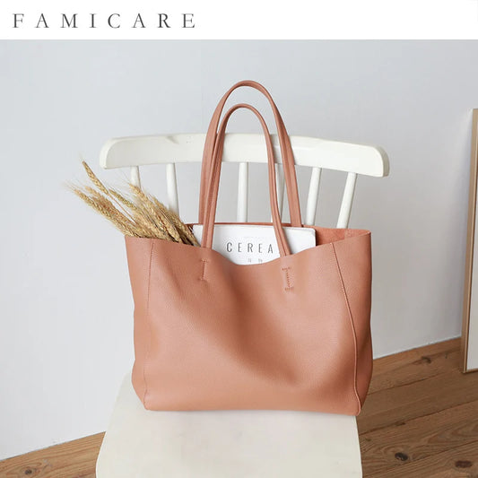 Genuine Leather Luxury Tote Bag – Timeless Everyday Elegance