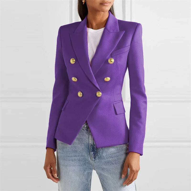 Styled Up V~Neck Blazer’s/Women Clothing For Winter/Solid Color Fashion Casual Suit Slim Blazers Women.