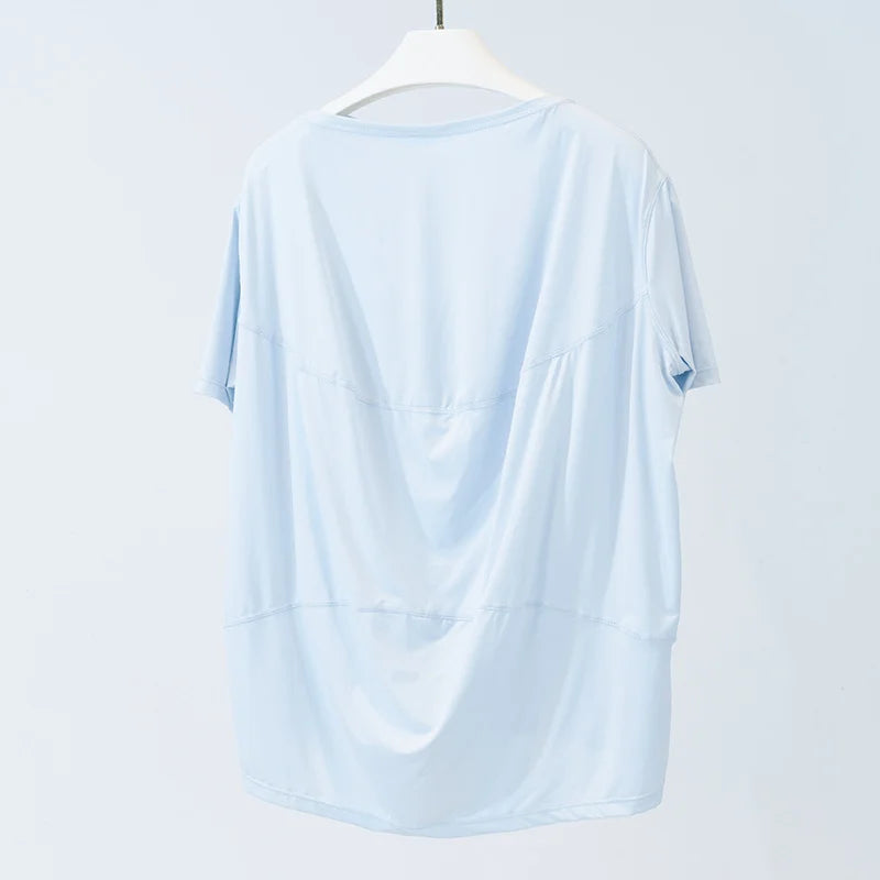 Women’s Cooling Active Top with Utility Pockets | Breathable Stretch Fitness Shirt