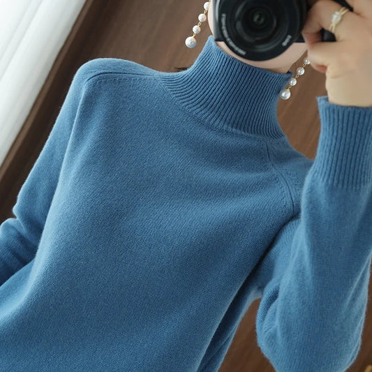 Luxury Soft Knit Long-Sleeve Sweater – Classic Fit in Neutral Tones | Modern Blend Boutique