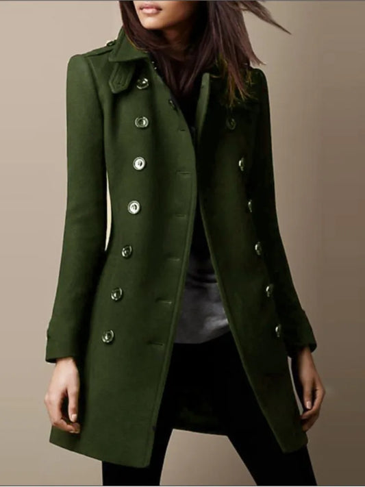 Office Coat Top Lady Casual Long Sleeve Button Coats Tops For Women Elegant Clubwear Womens Clothing Autumn Winter New