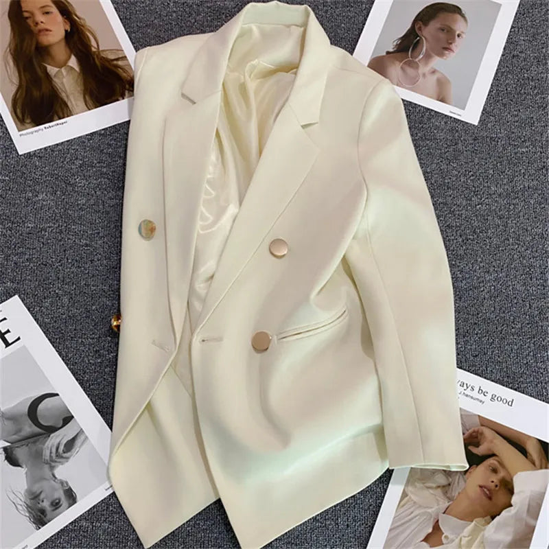Elegant Single Button Blazer/Autumn Long Sleeve Slimmed Stylish Jacket’s/Single Button Blazer/Casual Chic Tops Coat’s.