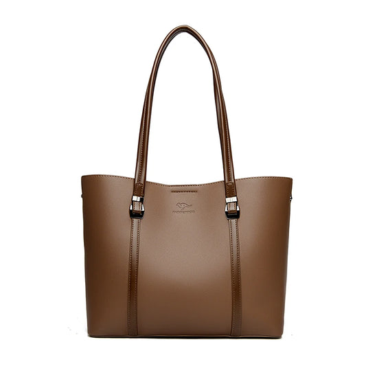 Large Capacity Leather Bag for Daily Commuting High Quality Pu Leather.