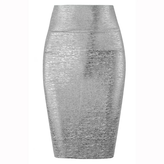 High-Waisted Black Bodycon Pencil Skirt | Stretchy Slim-Fit Midi Skirt for Women | Elegant Shaping Skirt