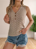 Casual Crochet Tank Top’s/Fashion V Neck Sleeveless Sweater’s/Cropped Lightweight Knit Top’s.