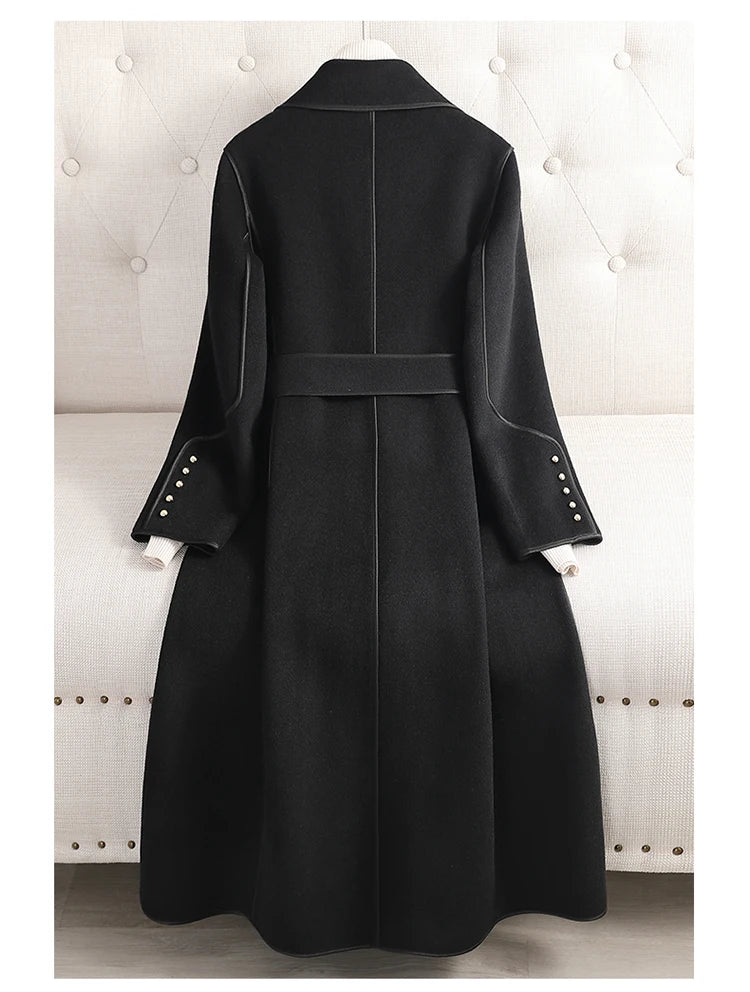Premium 100% Australian Wool Belted Maxi Coat