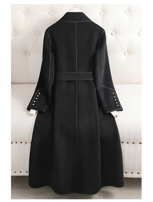 Premium 100% Australian Wool Belted Maxi Coat