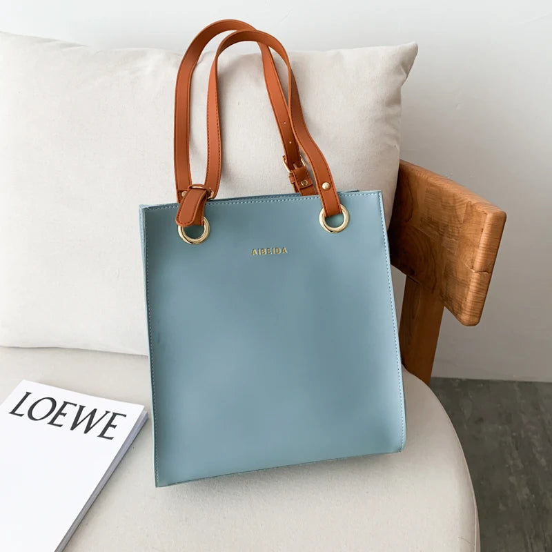 Large Capacity Handbags High Quality Leather Shoulder Bags Designer New Elegant Women Top Handle Tote Bag.