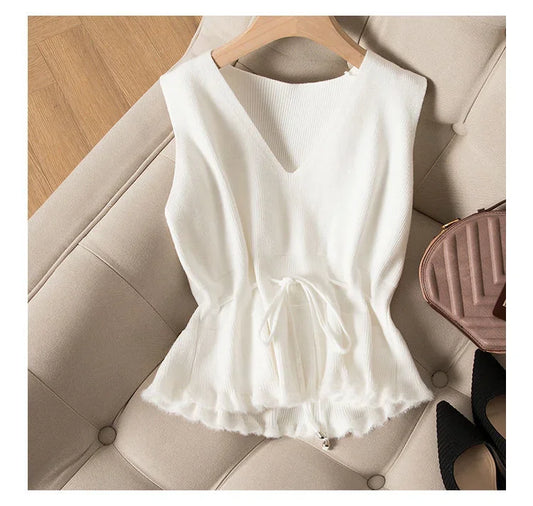 Women’s Knitted Sweater Vest – Sleeveless Pullover Jacket | Autumn Winter Warm Knit Coat | Chaleco Mujer