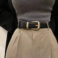 Solid Color Retro Belt/Elegant PU  Suitable for All Four Seasons Belt.