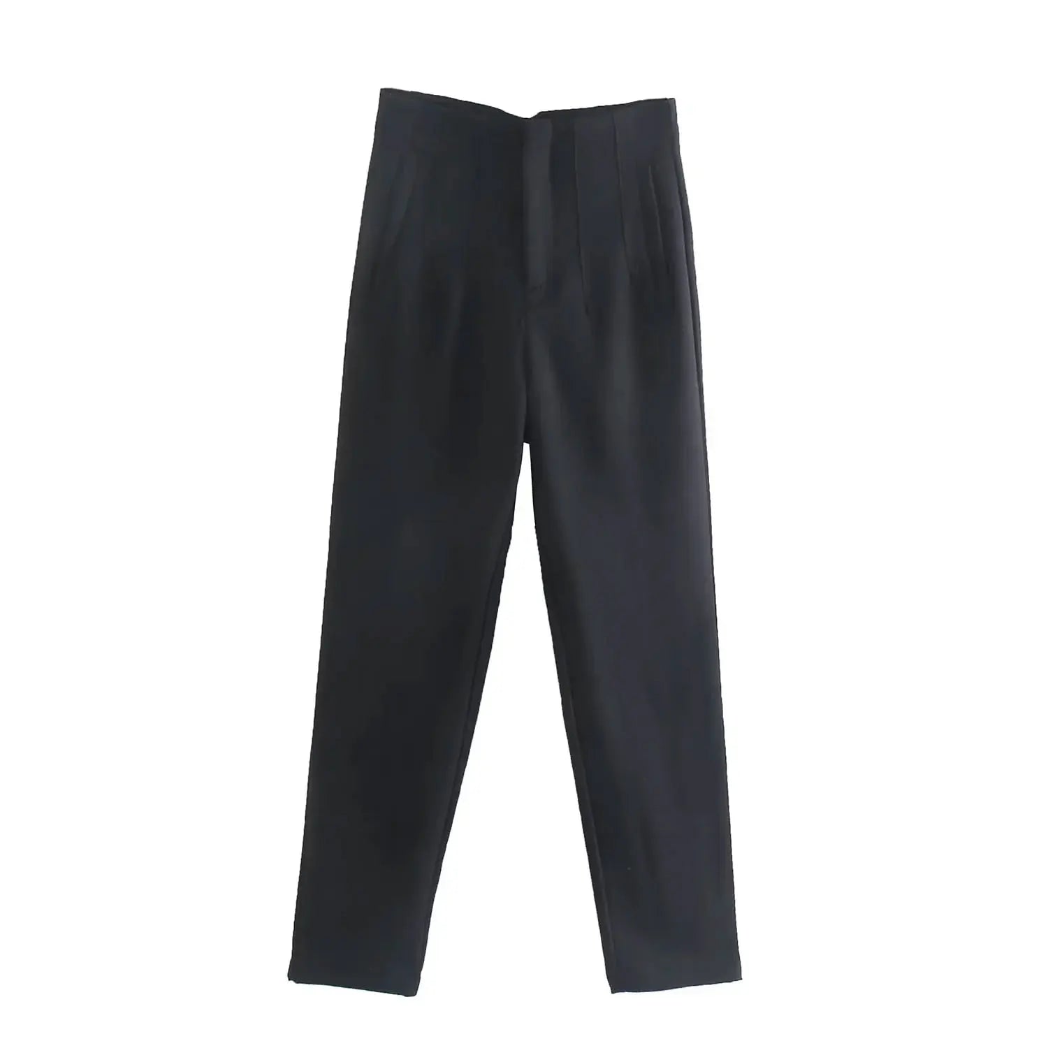Solid HH Flat Front Pencil Pant’s/High Waist Casual Streetwear/Woven  Trouser’s Office Wear Chic Pant’s.