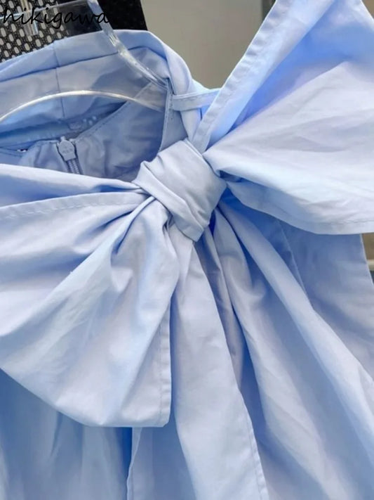 Mini Bow Tuckernuck/NEW White Blythe Ruffle Collar Preppy Sleeveless White Blouse for Women/Sleeveless Loose Shirts Fashion Sweet/All EventTops.