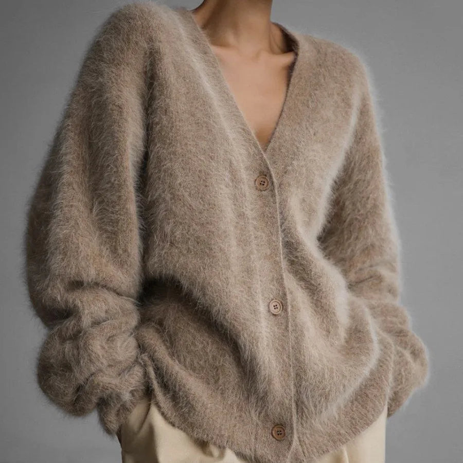 Cardigan winter/Elegant Long-sleeved Sweater/Single style breasted /Women's Casual Cardigan Soft Elastic Knitted Sweater.