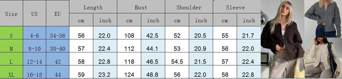 Women’s Zip-Up Knitted Sweater/Cardigan – Mock Neck Long Sleeve Open-Front Winter Jacket/Casual Long Sleeve Open Front Cardigan/Outwear Coat Fashion Streetwear.