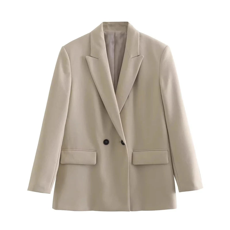 Women’s Plaid Single-Button Blazer – Tailored Notched Collar Jacket | Elegant Office & Casual Chic Outerwear