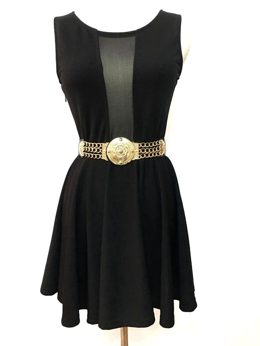 Flower Golden Belt’s/Fashion Ladies Floral/Elastic Metal Waist Belt/Female Golden Chain Belt.