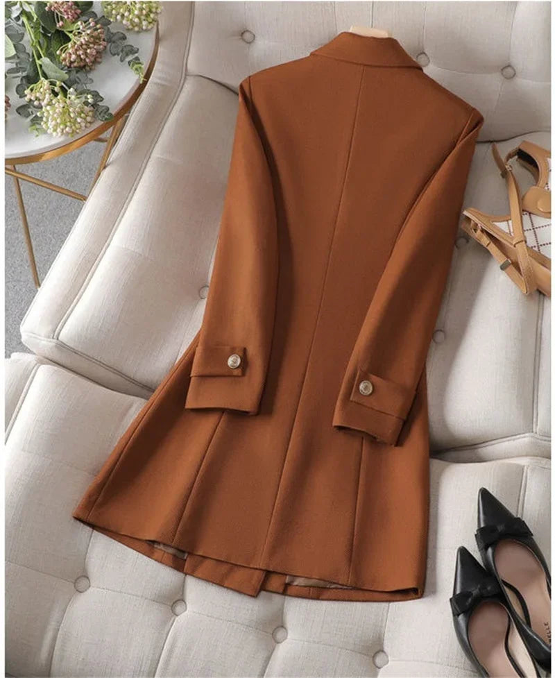 Timeless Elegance Longline Double-Breasted Blazer|Modern Blend Boutique | Elevated Women’s Workwear