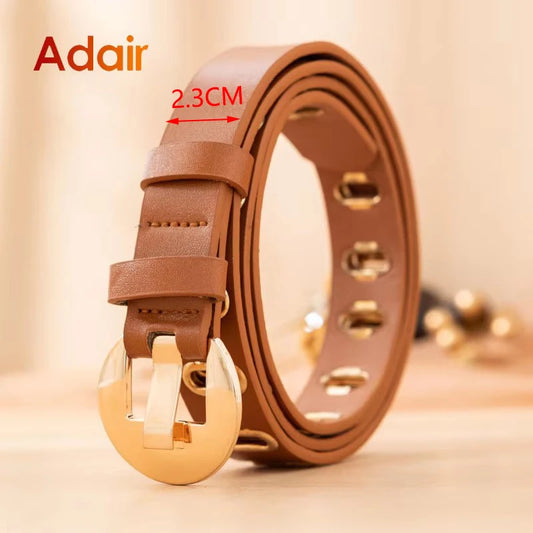 Fashion Gold Buckle Belt For Women/Waist Belts High Quality Waistband Luxury Ladies.