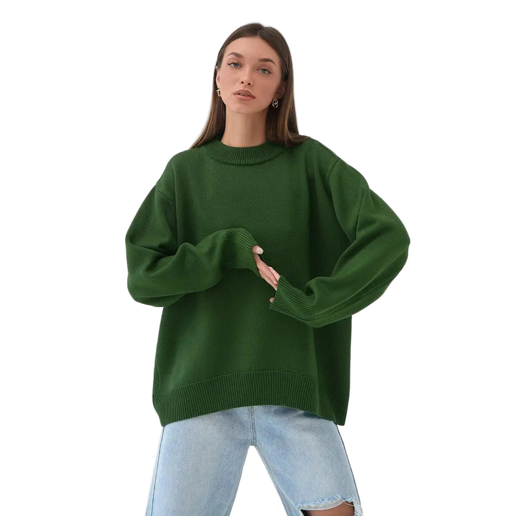Phantasy Fashion Women Sweater’s/Oversized O Neck/Autumn Winter/Thick Warm Pullover Tops Casual Loose Knitted Sweater’s.