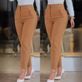Elegant High Waist Cropped Work Pant’s/All-Match Daily Slim Office Formal Wear Fashion Women's Trousers.