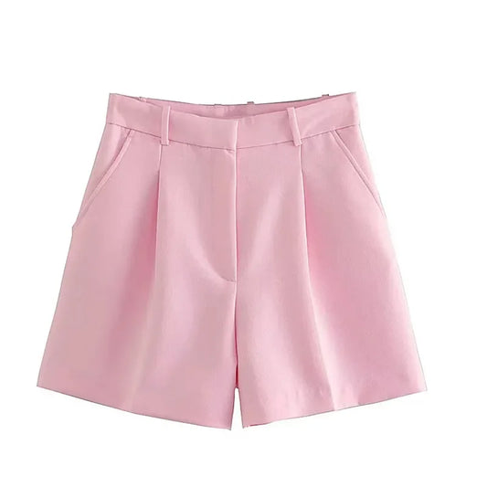 HXAO Female Short’s/Pleated Baggy White Shorts For Women Casual High Waist Short Pants