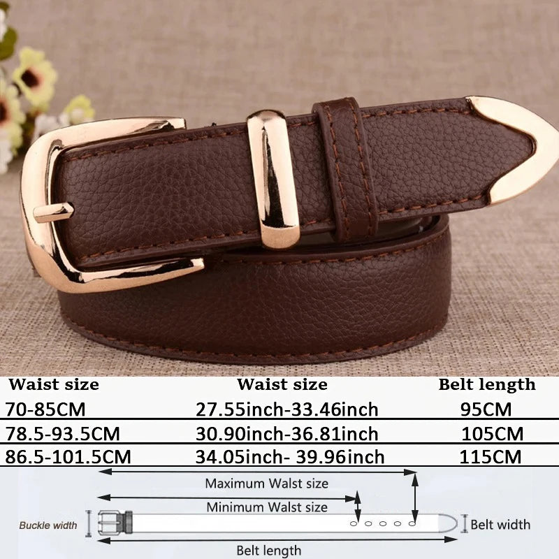 Fashion Genuine Leather Belt’s/High Quality Gold Buckle