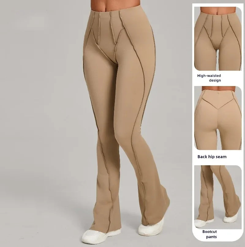 Tight Fitted Wide-Leg Hip-Lifting Pant’s/Yoga Flared Pants Dance High-Waist Flared Fit/Casual Outdoors Sports Trousers Gym Workout.