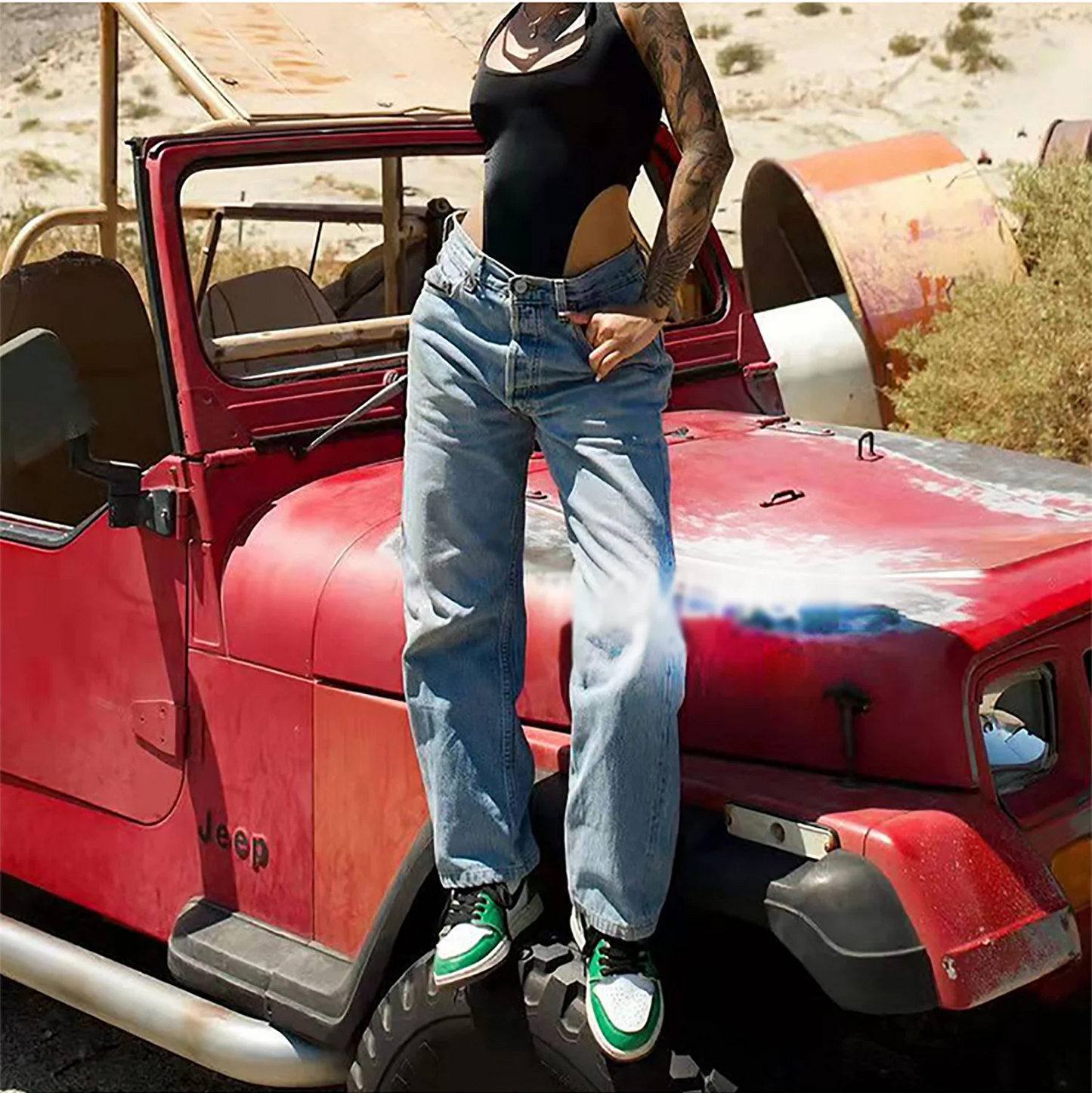 Stylish Wide Leg Baggy Jean’s/Vintage Punk/Low Rise Waist/Loose Denim Pants Streetwear/Trashy Long Skater Trousers.