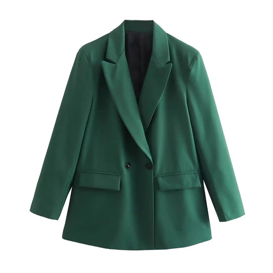 Women’s Plaid Single-Button Blazer – Tailored Notched Collar Jacket | Elegant Office & Casual Chic Outerwear