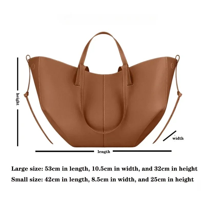 Large Capacity Classic Shoulder Bag/Shape Bucket Under Armrests Versatile Leather Trend Bag.