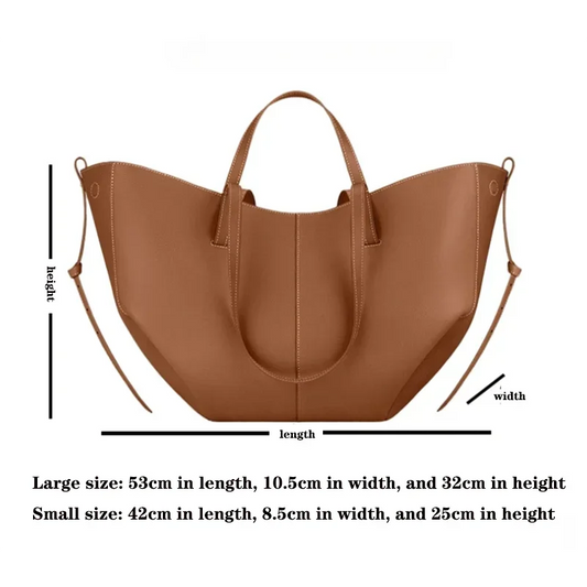Large Capacity Classic Shoulder Bag/Shape Bucket Under Armrests Versatile Leather Trend Bag.