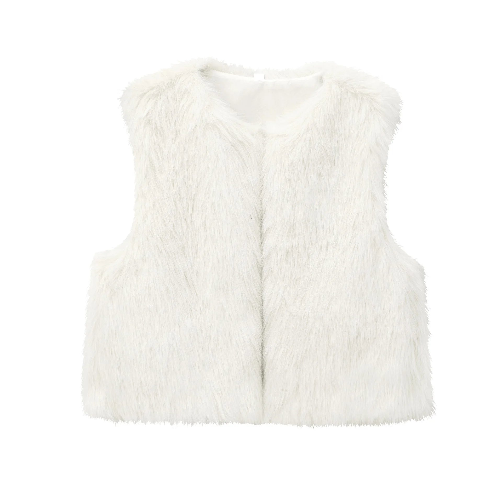Women's Autumn Winter Faux Fur/ Warm Vest Casual Vest Coat/Sleeveless Jacket Fashion Streetwear New Outerwear.