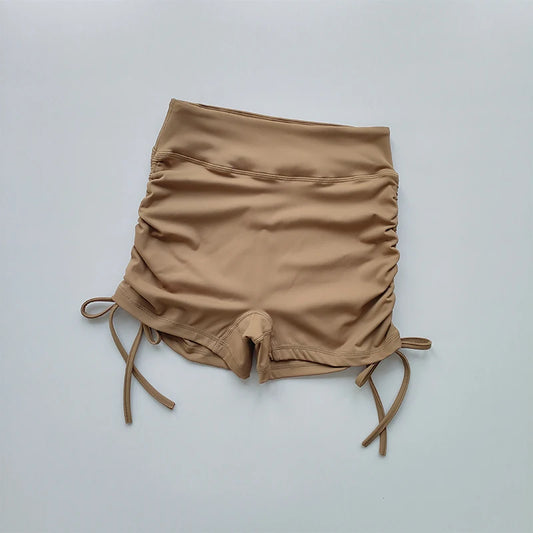 Women's High Waisted Drawstring Shorts Sexy Butt Lifting Gym Yoga Running Shorts Quick Dry Workout Activewear