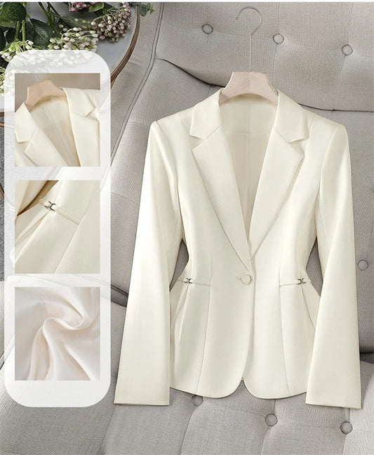 Timeless Elegance Sculpted Single-Button Blazer|Modern Blend Boutique | Women’s Tailored Workwear & Occasion Blazer