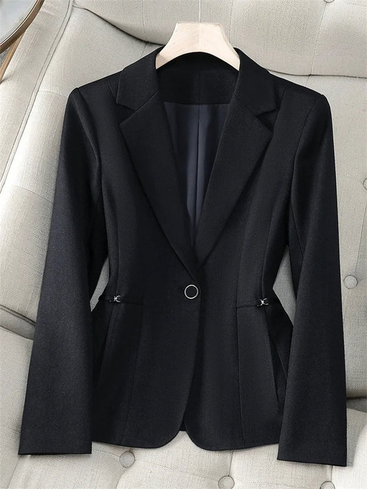 Timeless Elegance Sculpted Single-Button Blazer|Modern Blend Boutique | Women’s Tailored Workwear & Occasion Blazer