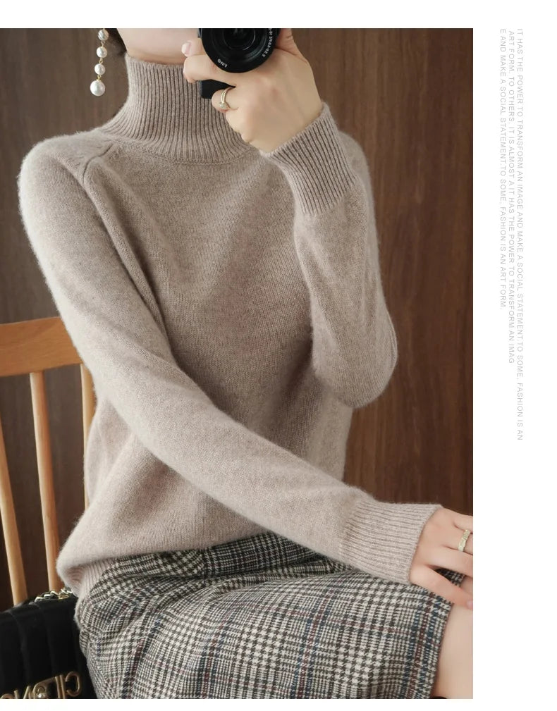 Luxury Soft Knit Long-Sleeve Sweater – Classic Fit in Neutral Tones | Modern Blend Boutique